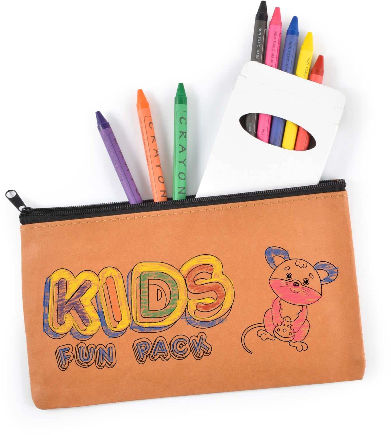 Kraft Pencil Case and Crayon Set