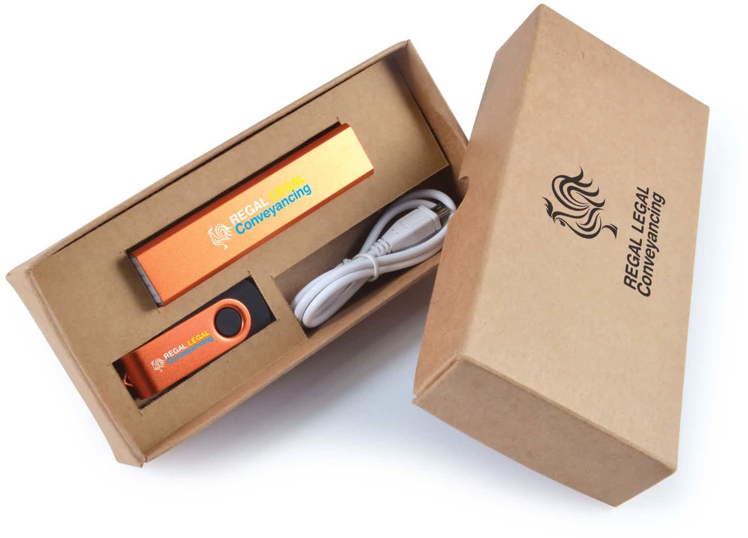 IInfinity Cardboard Gift Set with Powerbank and USB