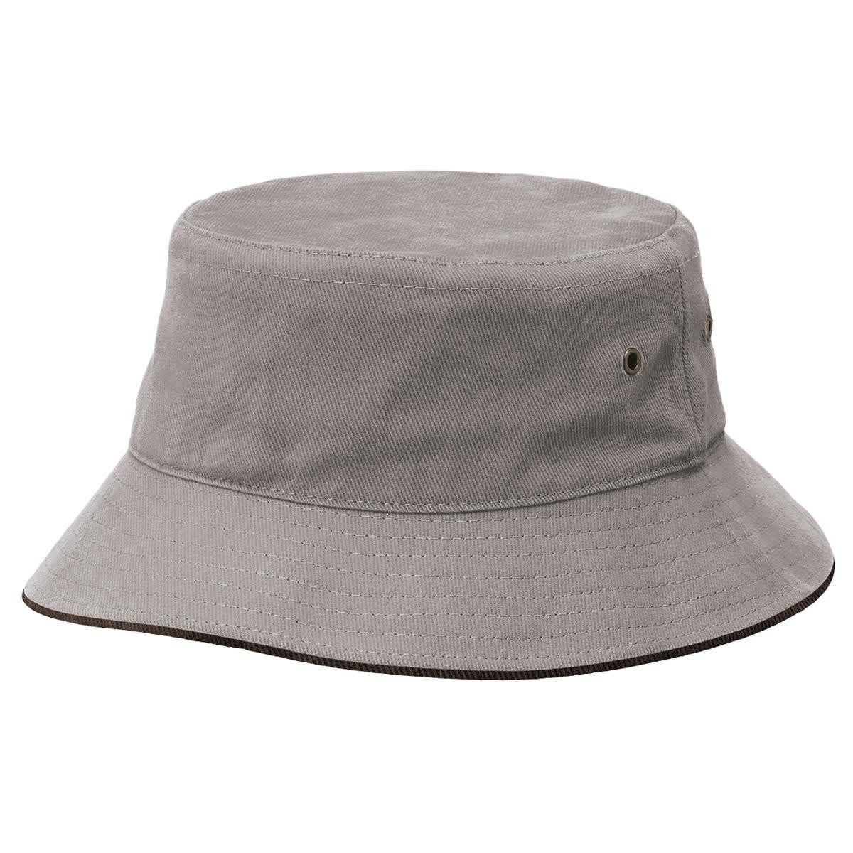 Grey/Black Headline Bucket Hat