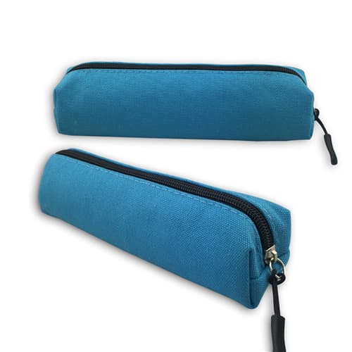 Sky Blue Canvas Tube Pencil Case