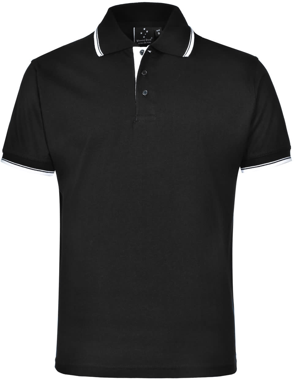 Black/White Macquarie Polo Unisex