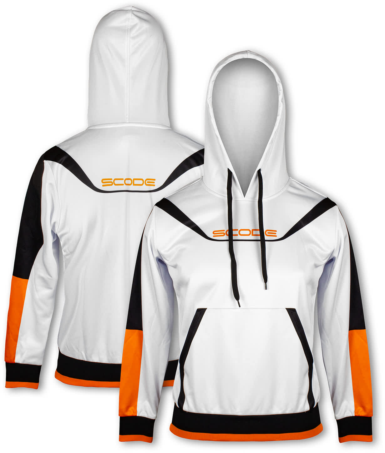 White Custom Womens Sports Hoodie