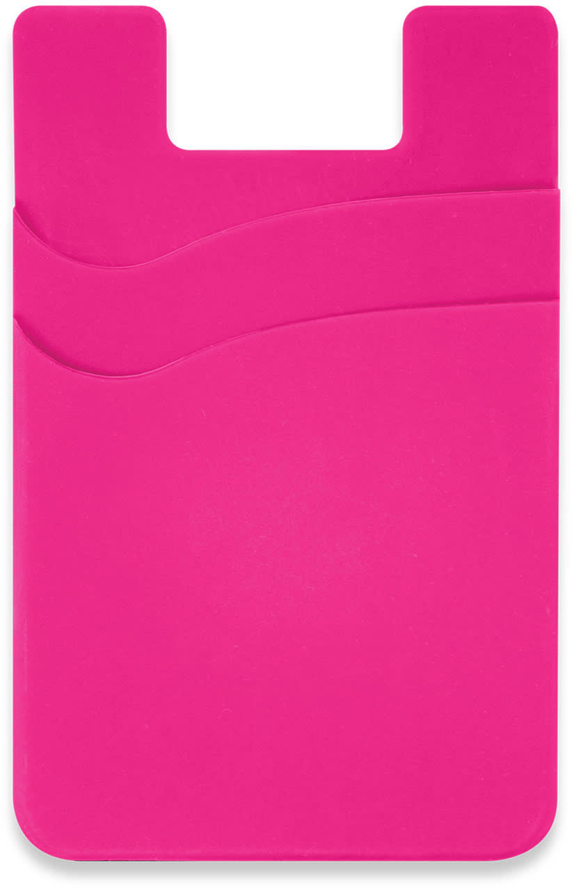 Pink Dual Silicone Phone Wallet - Full Colour