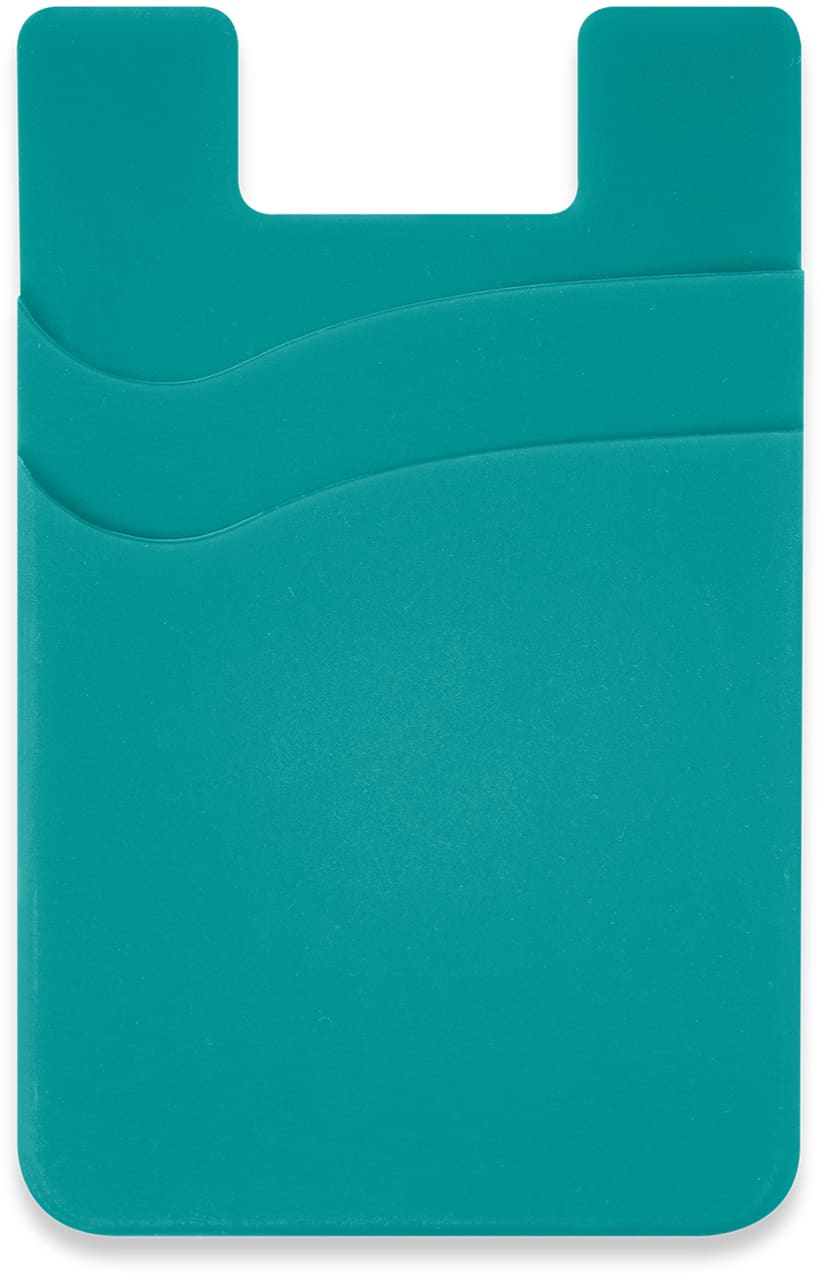 Teal Dual Silicone Phone Wallet - Full Colour