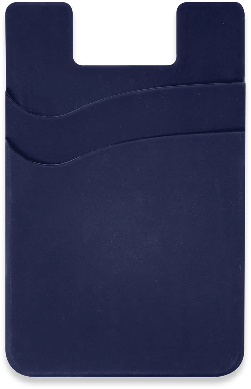 Navy Dual Silicone Phone Wallet - Full Colour