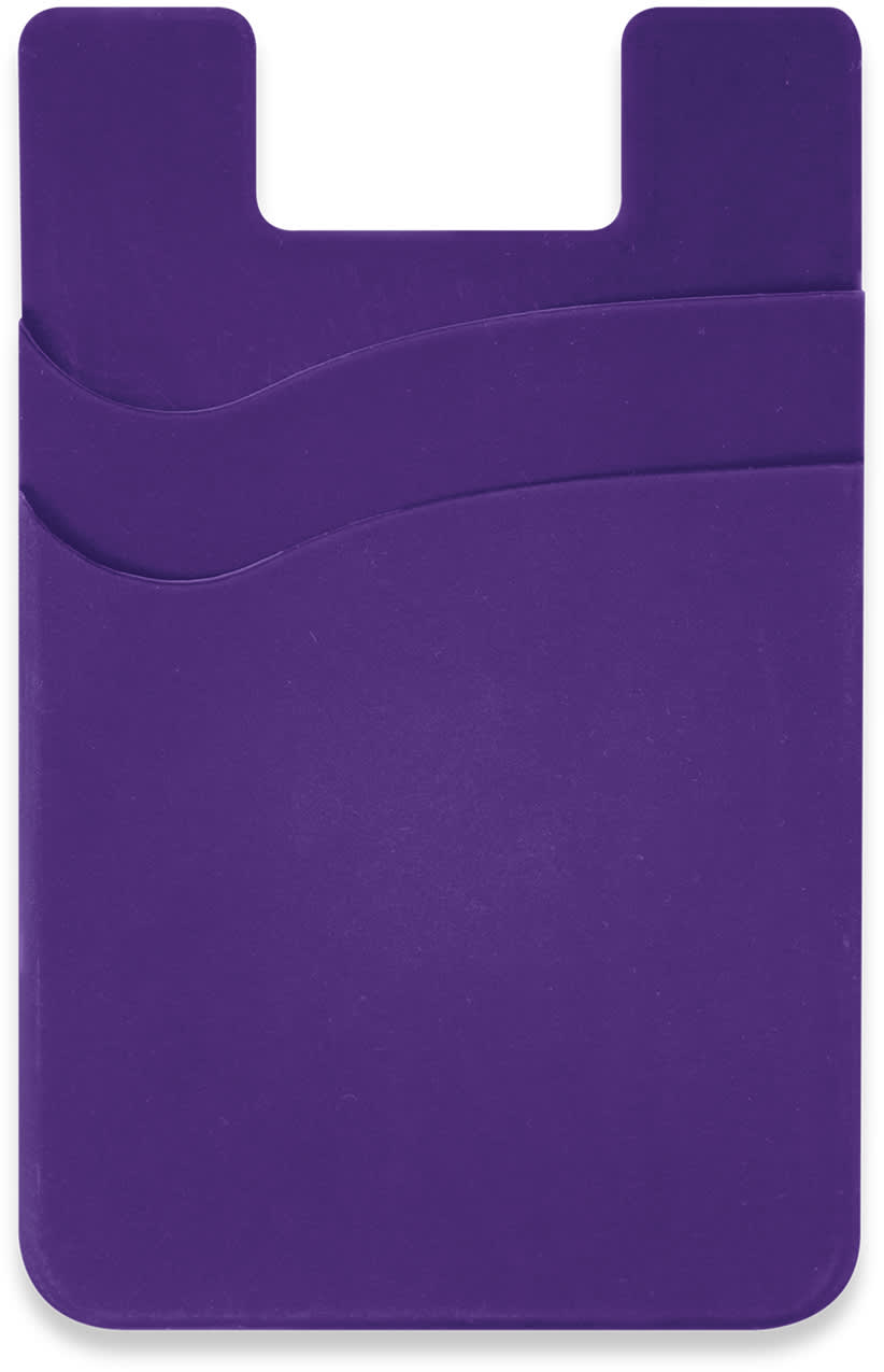 Purple Dual Silicone Phone Wallet - Full Colour