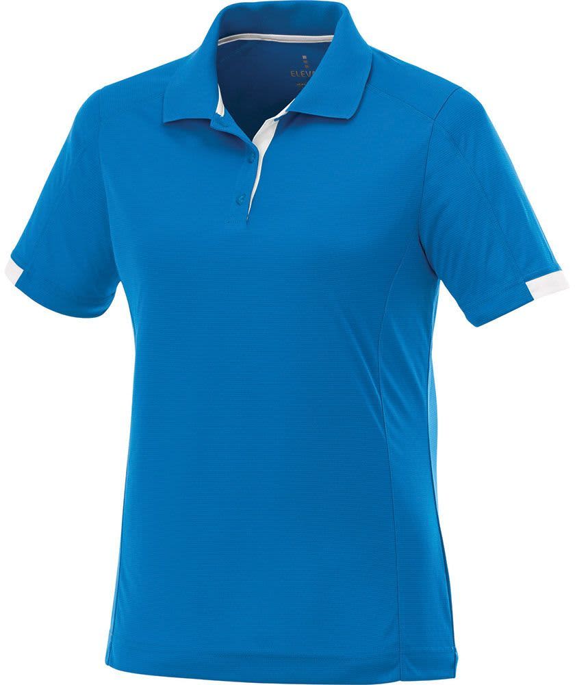 Olympic Blue/White Kiso Short Sleeve Polo - Womens