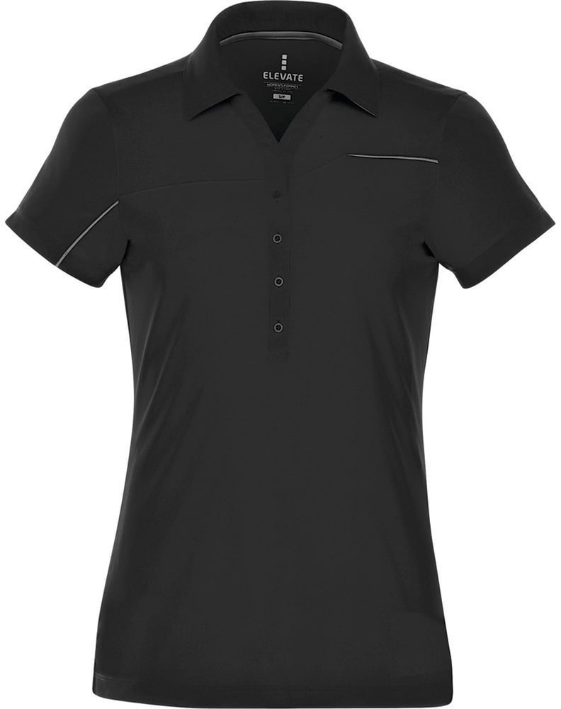 Black/Steel Grey Wilcox Short Sleeve Polo - Womens