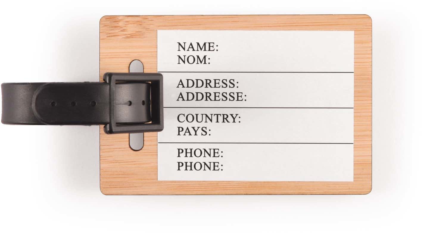 Transit Bamboo Luggage Tag