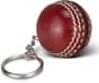 Red Cricket Ball Key Ring