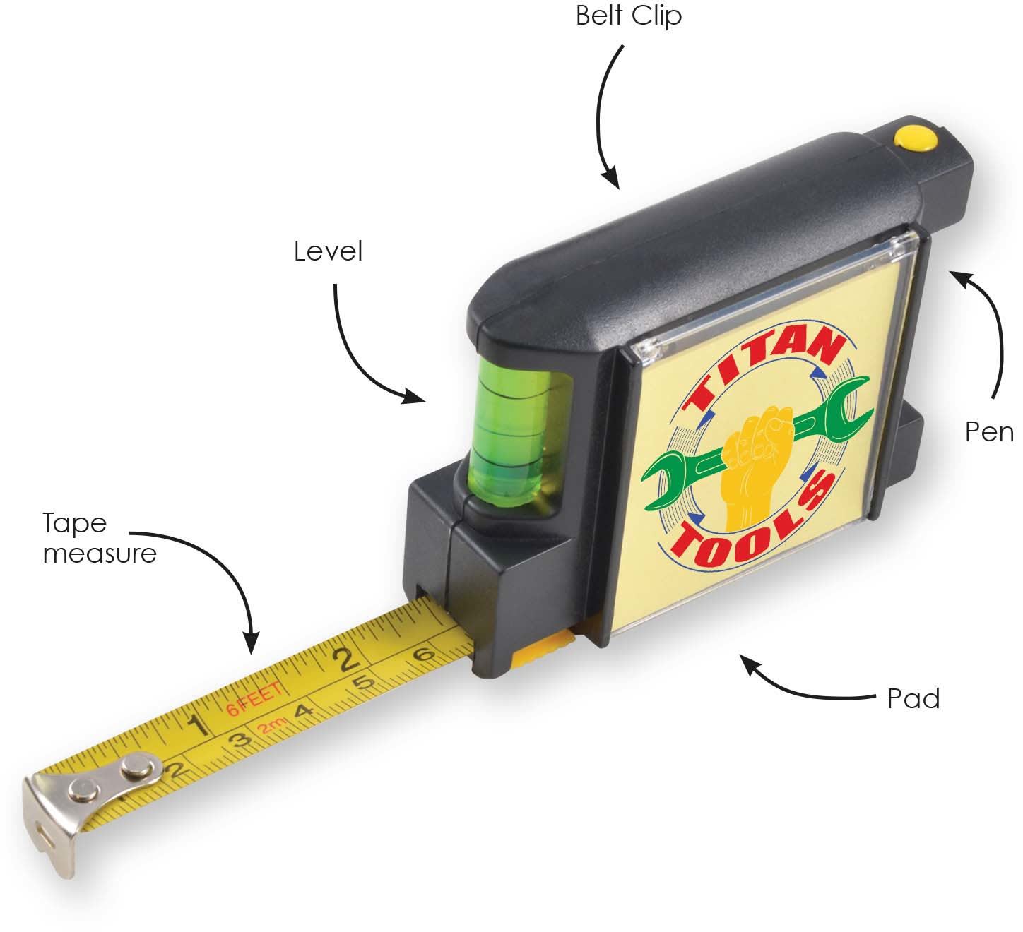 4-In-1 2 Metre Tape Measure