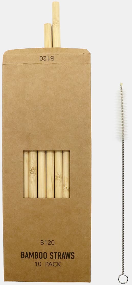 Promotional bamboo straw set