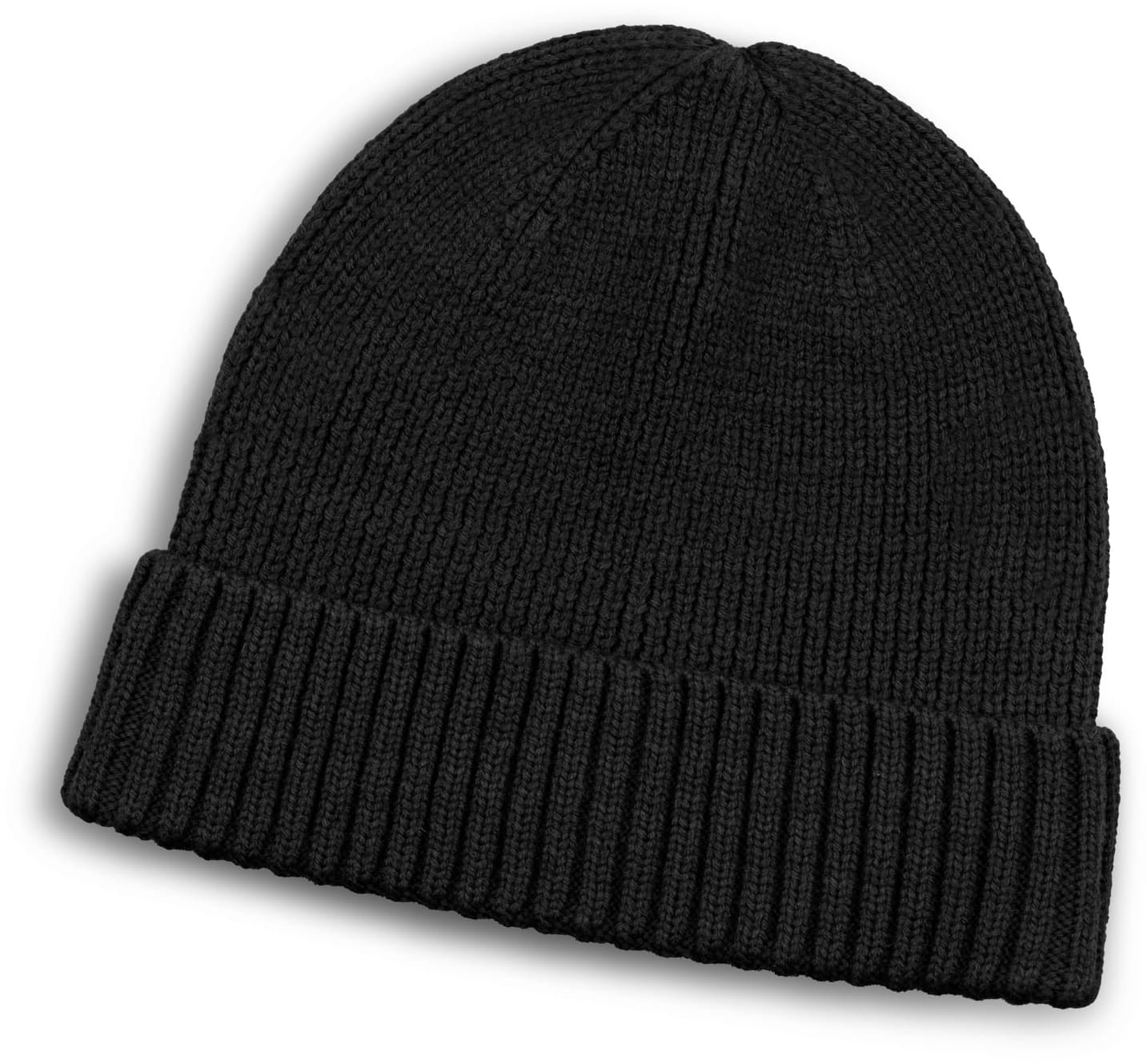 Black Merino Wool Beanie