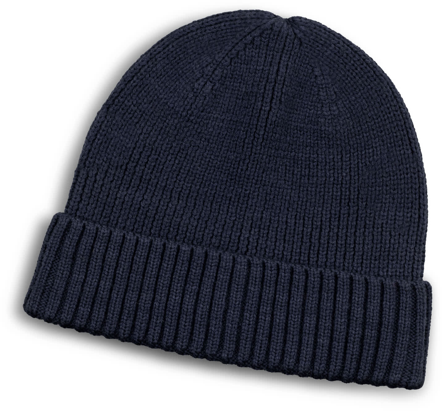 Navy Merino Wool Beanie