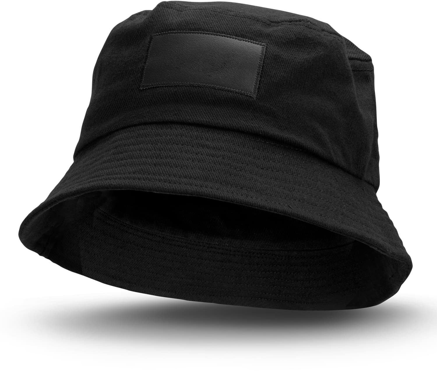Black Bucket Hat with Patch