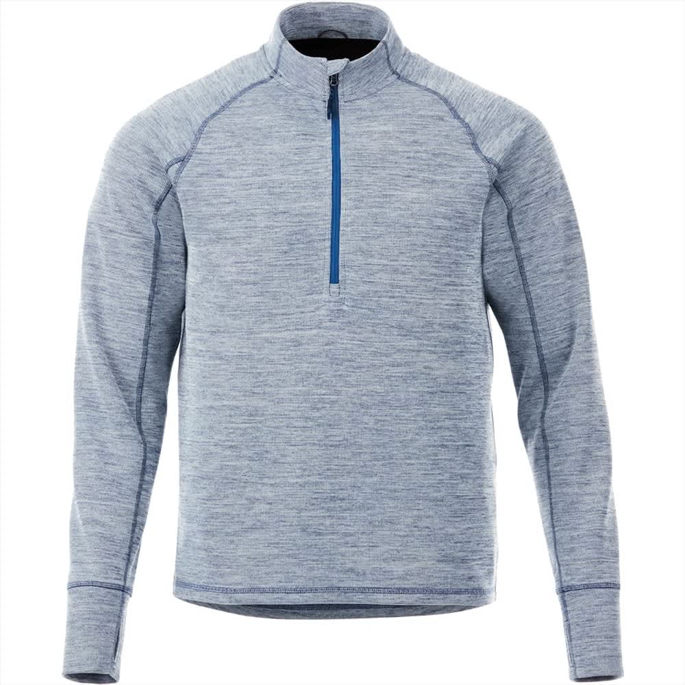 Heather Charcoal Crane Knit Half Zip - Mens