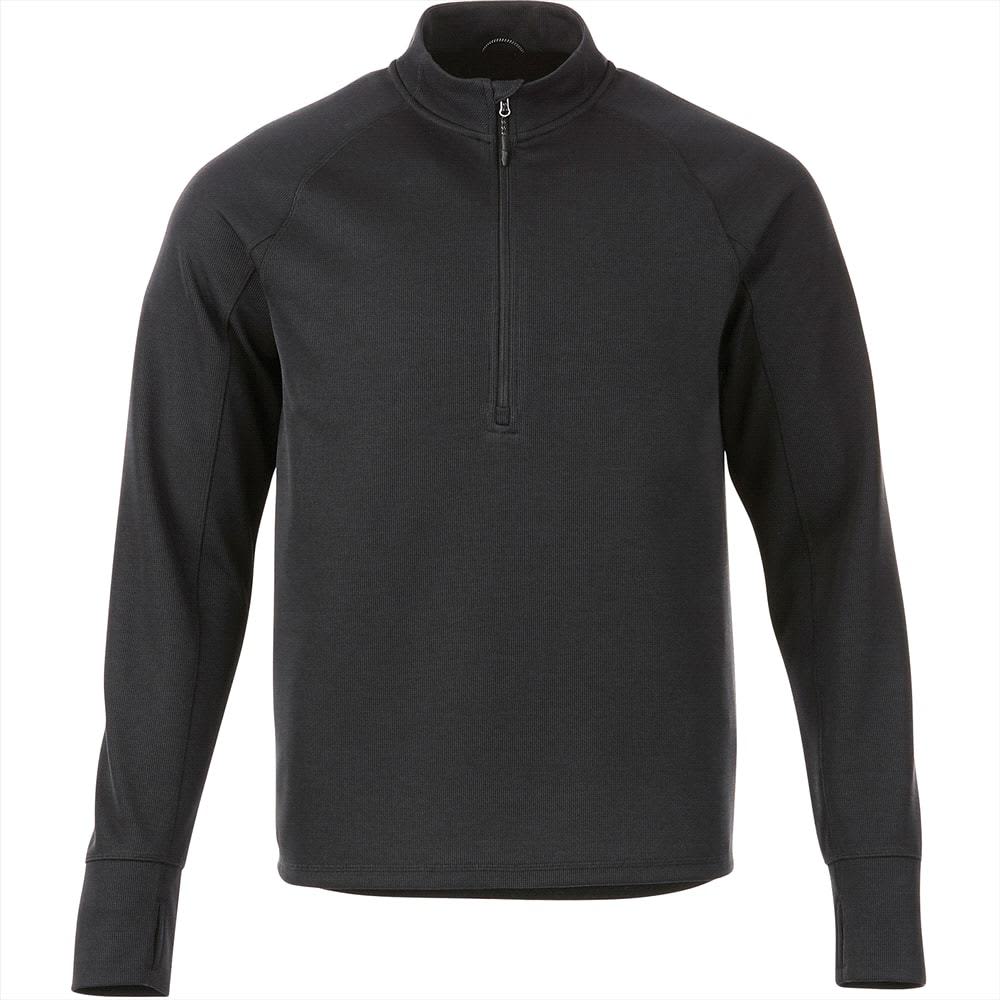 Black Crane Knit Half Zip - Mens