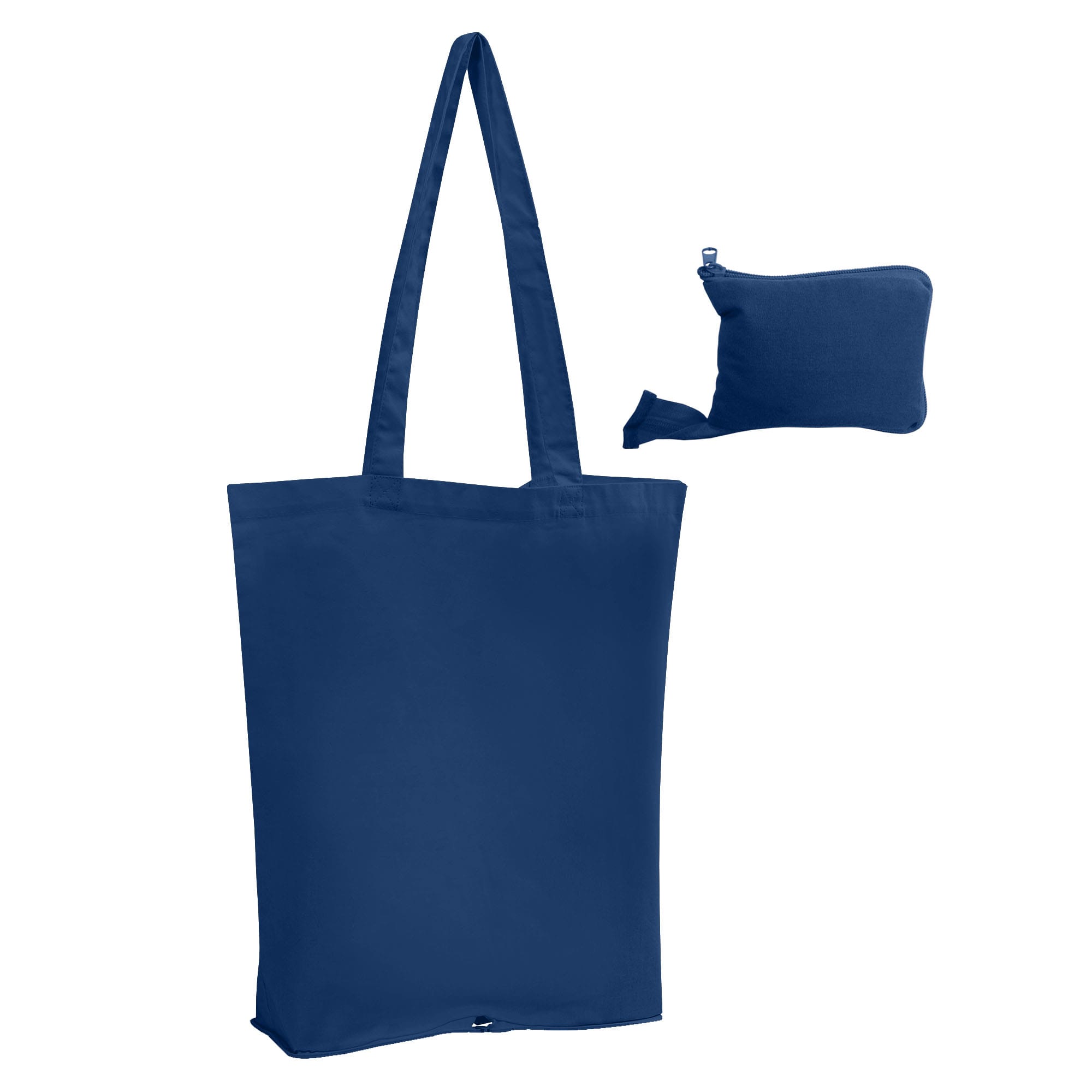 Dark Blue (654c) Foldable Calico Tote Bag 