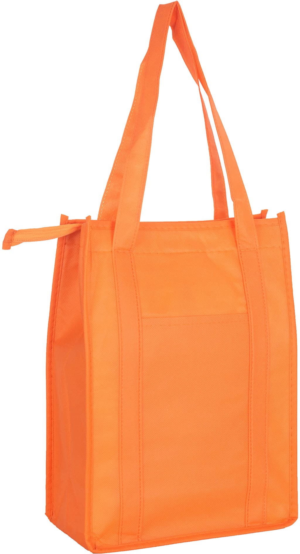 Orange (164c) Non Woven Cooler Bag With Top Zip Closure