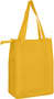 Yellow (122c) Non Woven Cooler Bag With Top Zip Closure