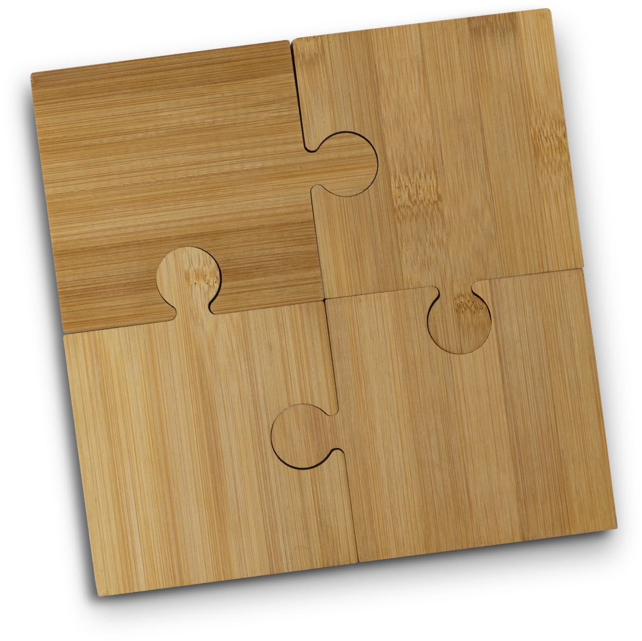 Natural Puzzle Coaster Set of 4