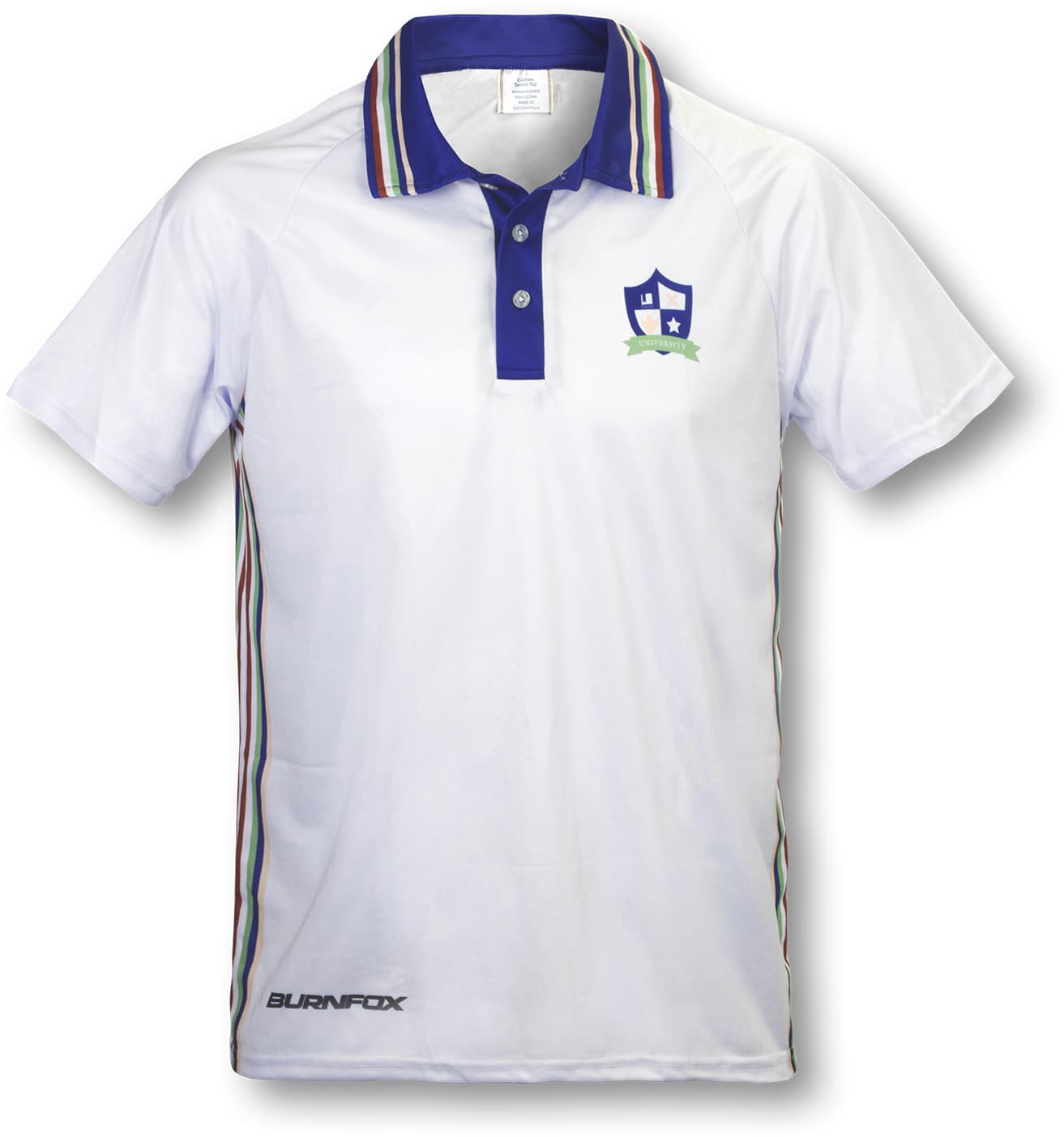 White Custom Mens Tennis Top