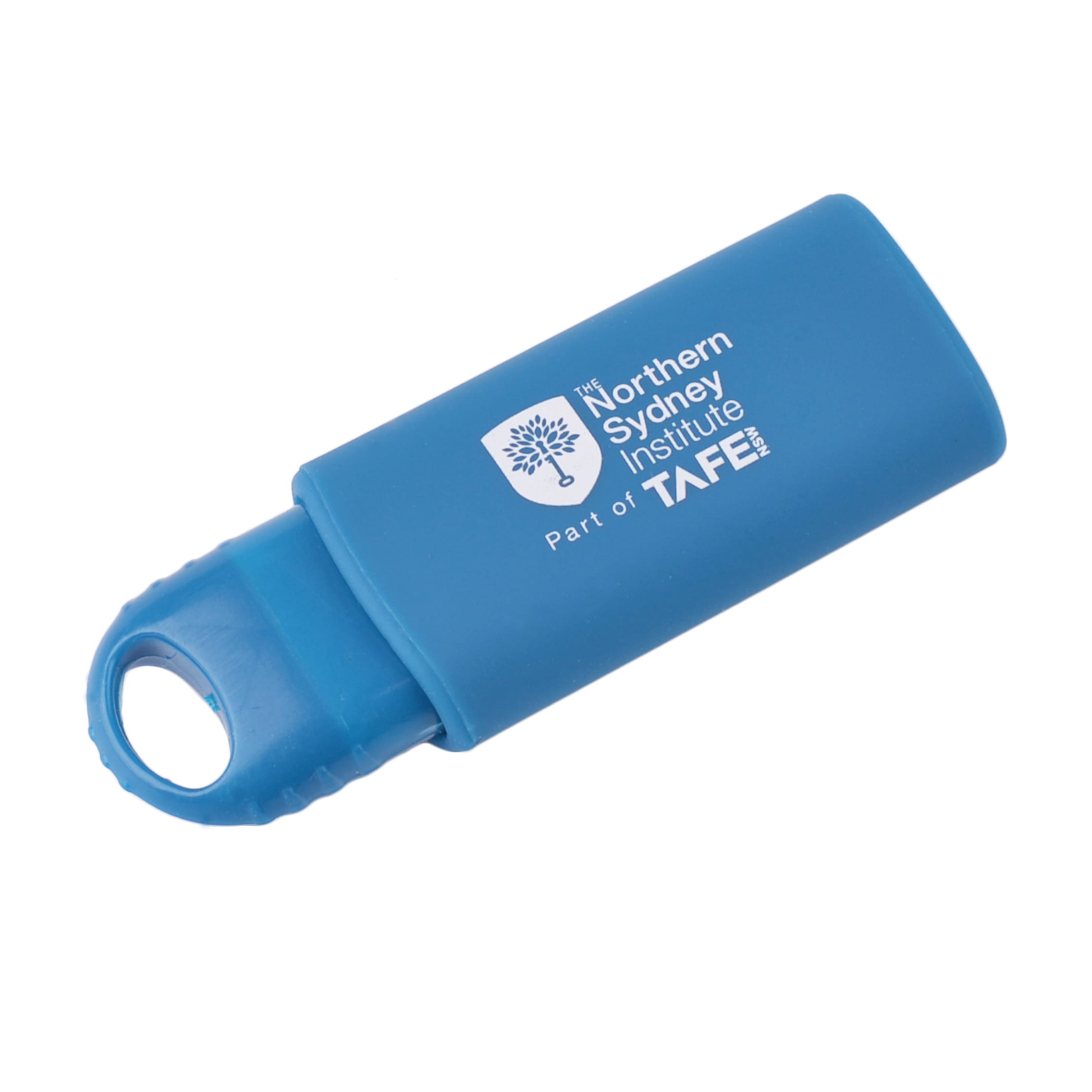 Blue Click Button Flash Drive