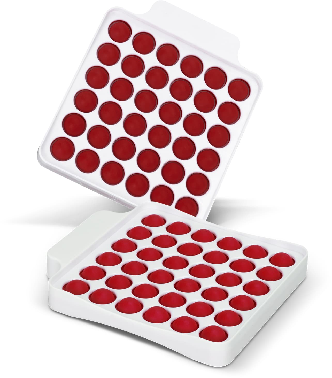 White/Red Fidget Popper Board - Square