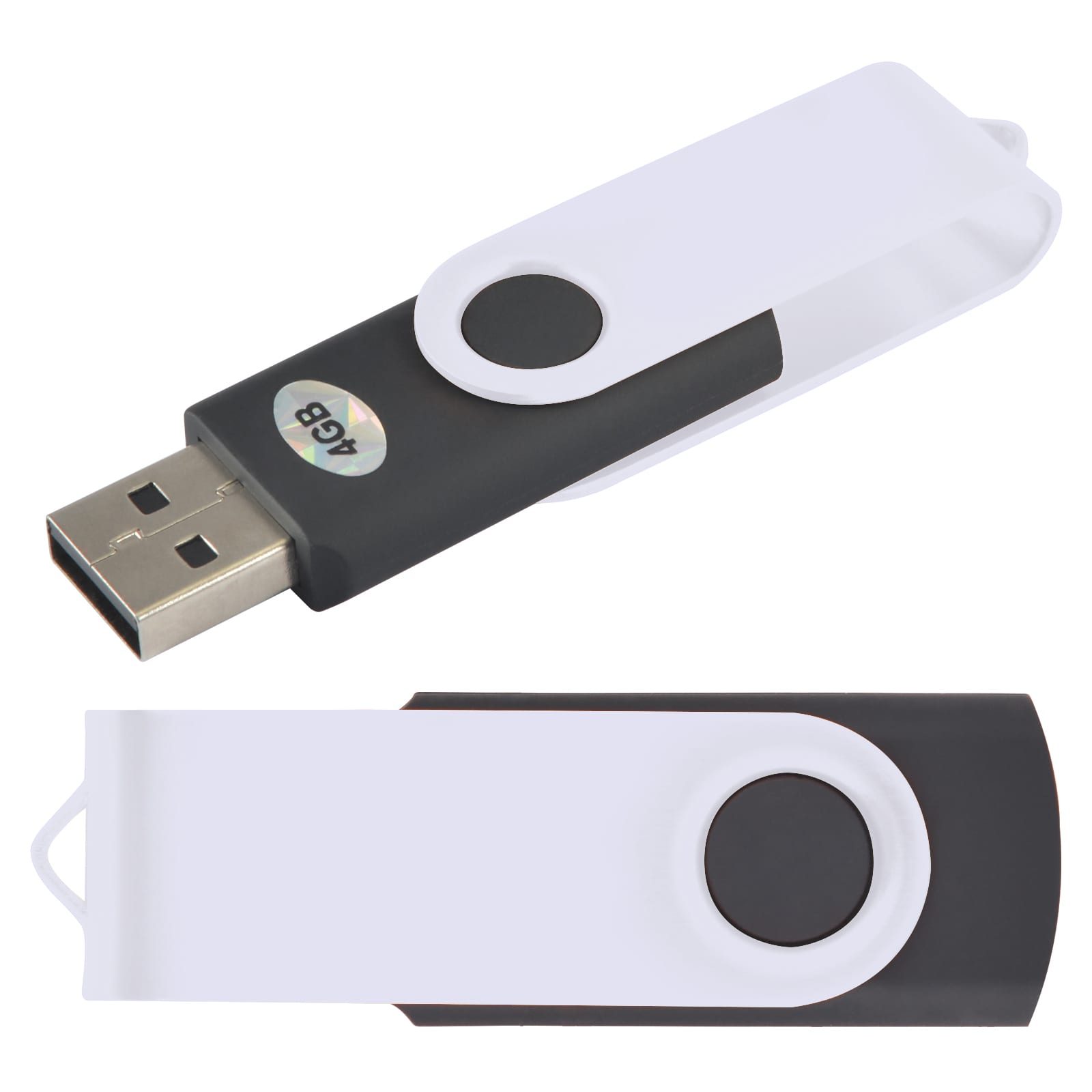 Black/White Swing USB Flash Drive
