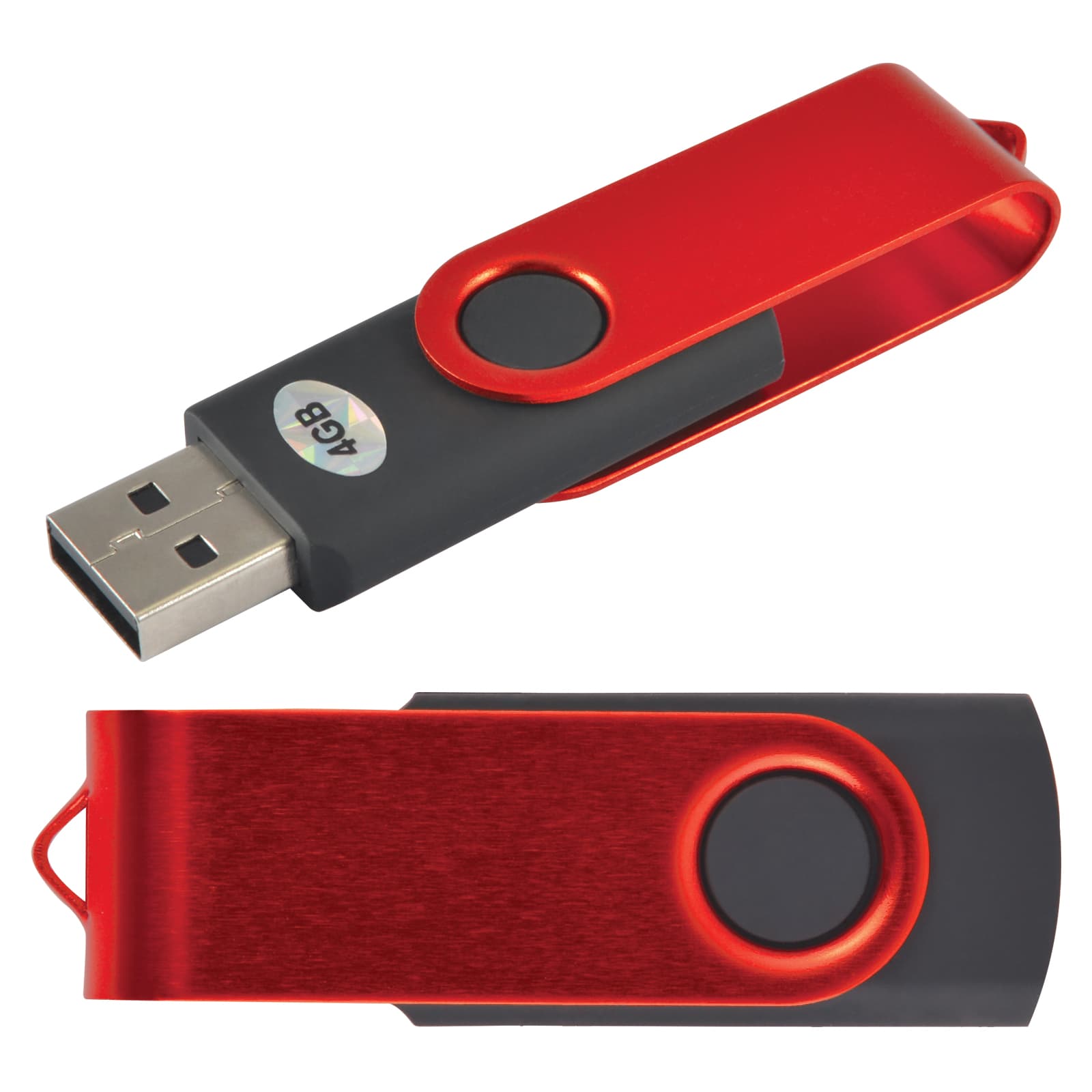 Black/Red Swing USB Flash Drive