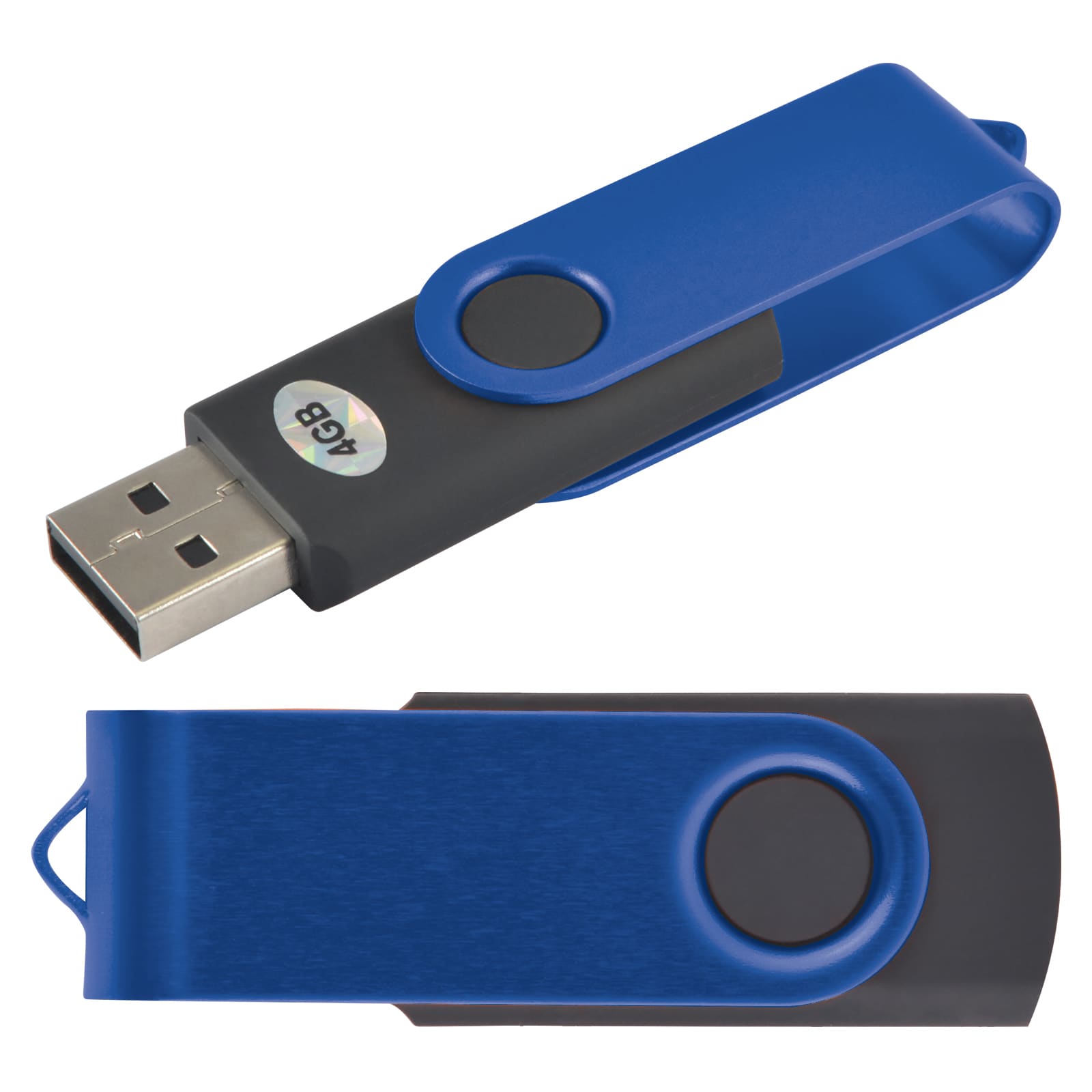 Black/Dark Blue Swing USB Flash Drive