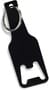 Black Beverage Bottle Opener Key Ring