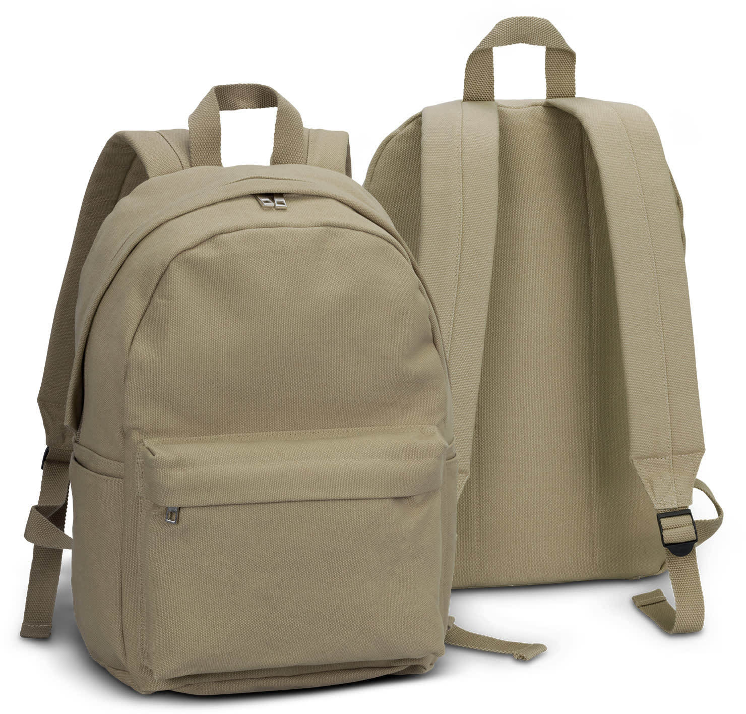 Beige Canvas Backpack