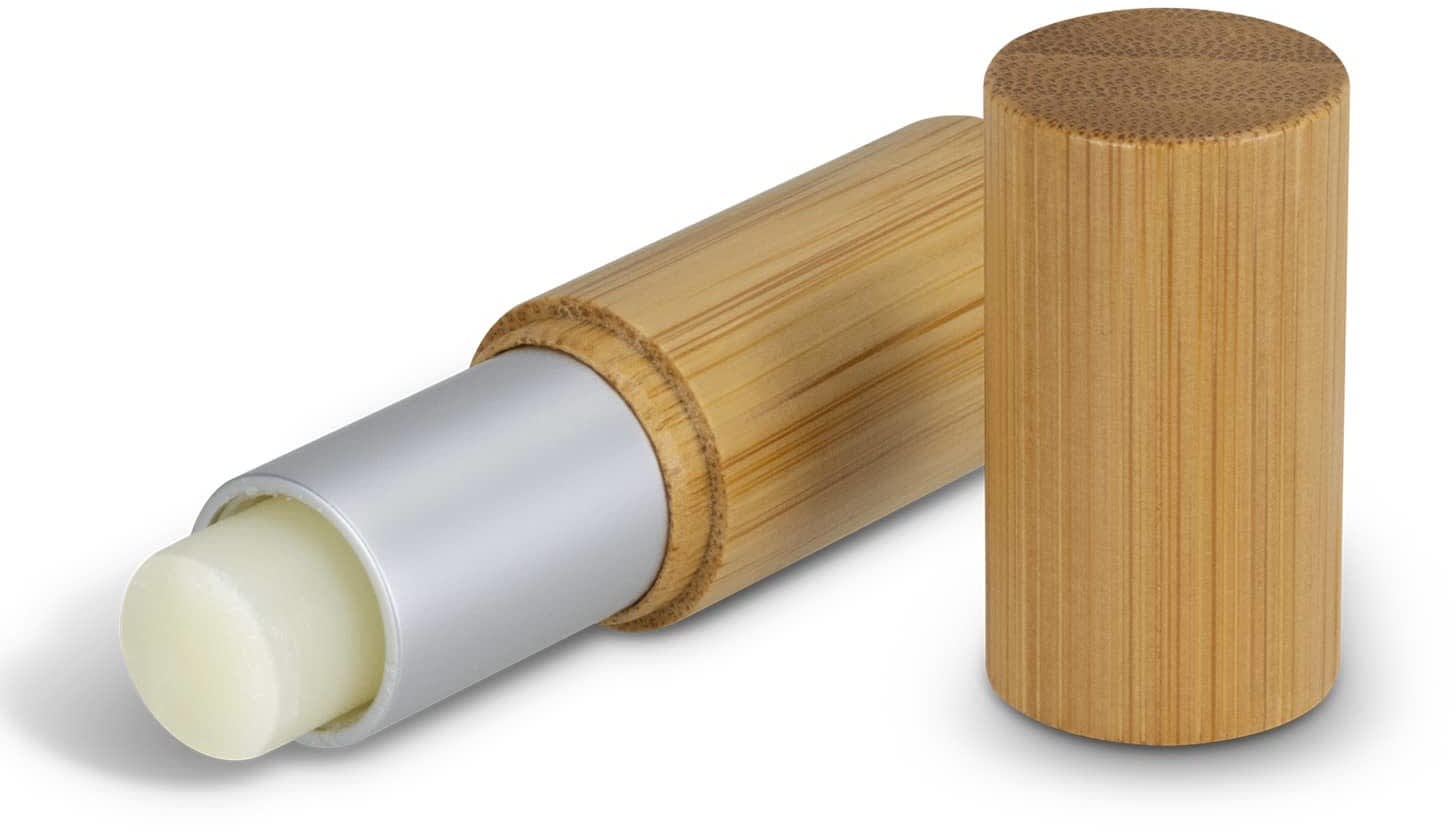 Matte Silver/Natural Bamboo Lip Balm