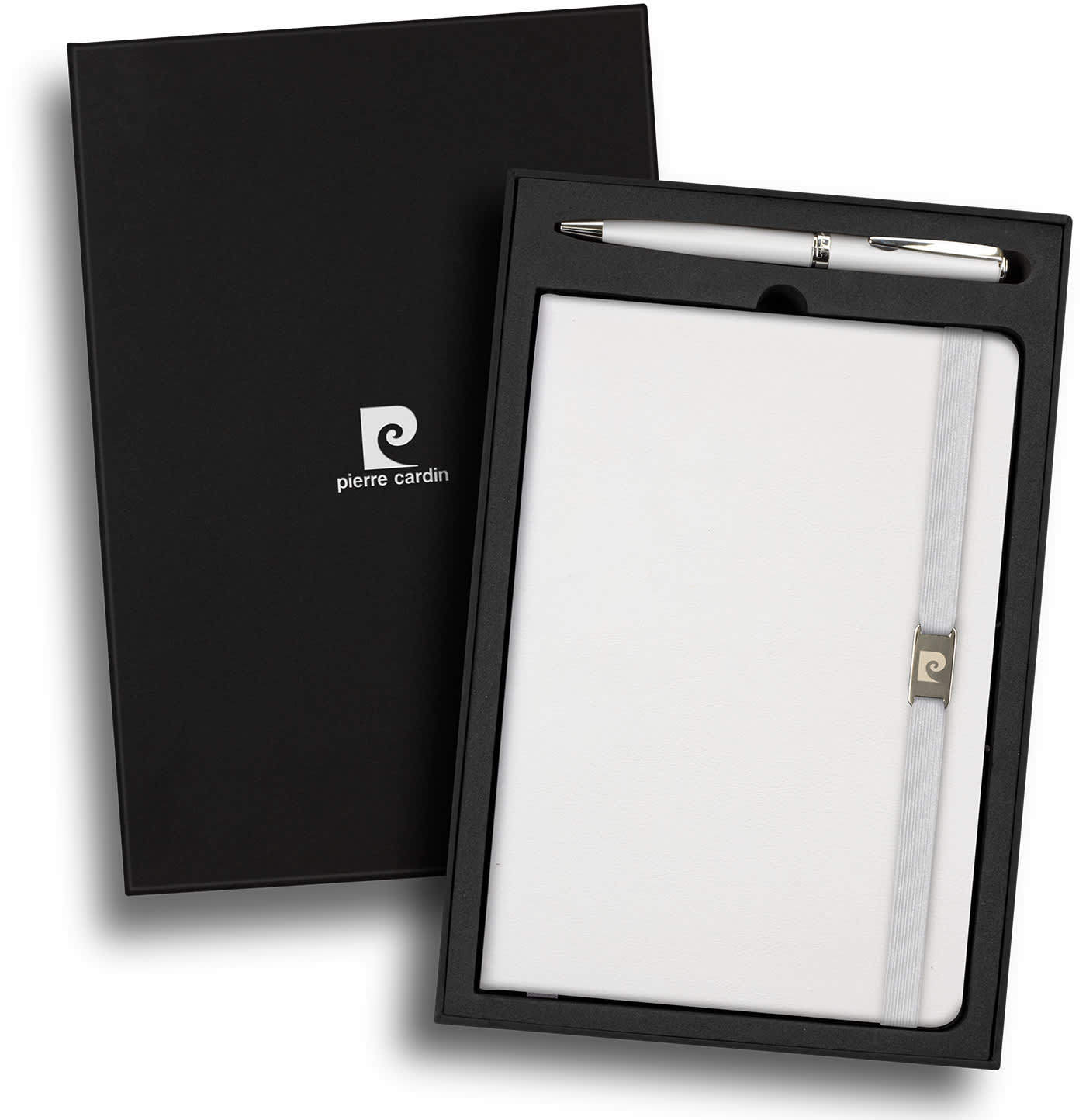 White Pierre Cardin Novelle Notebook and Pen Gift