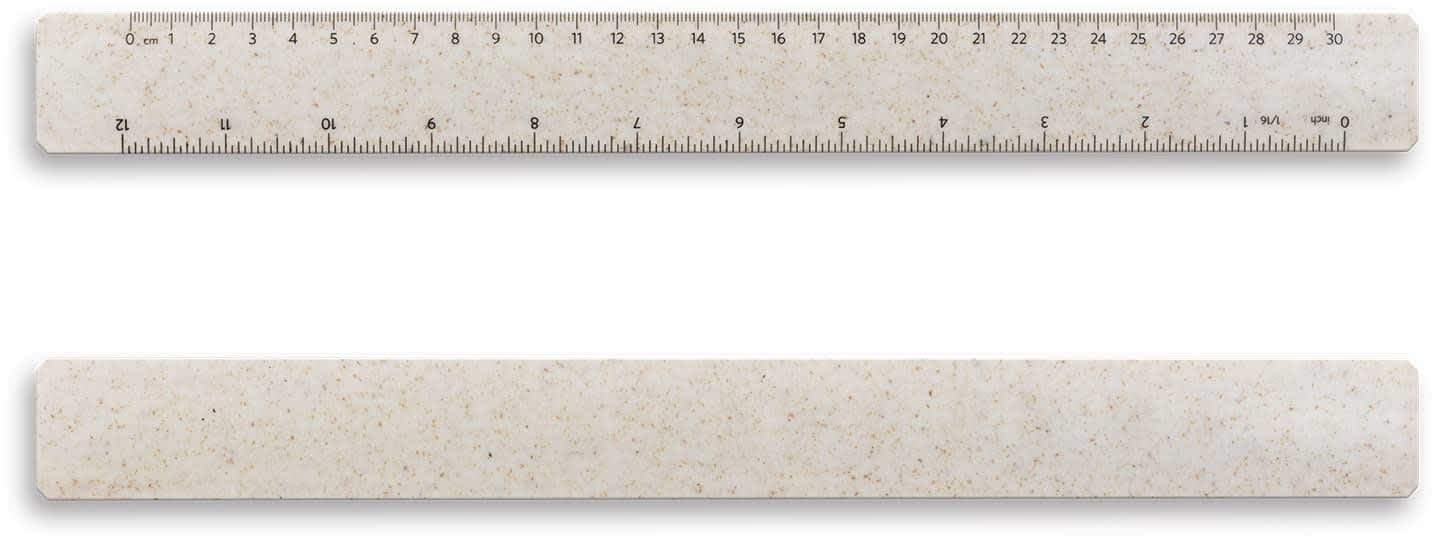 Natural Wheat Straw Ruler - 30cm