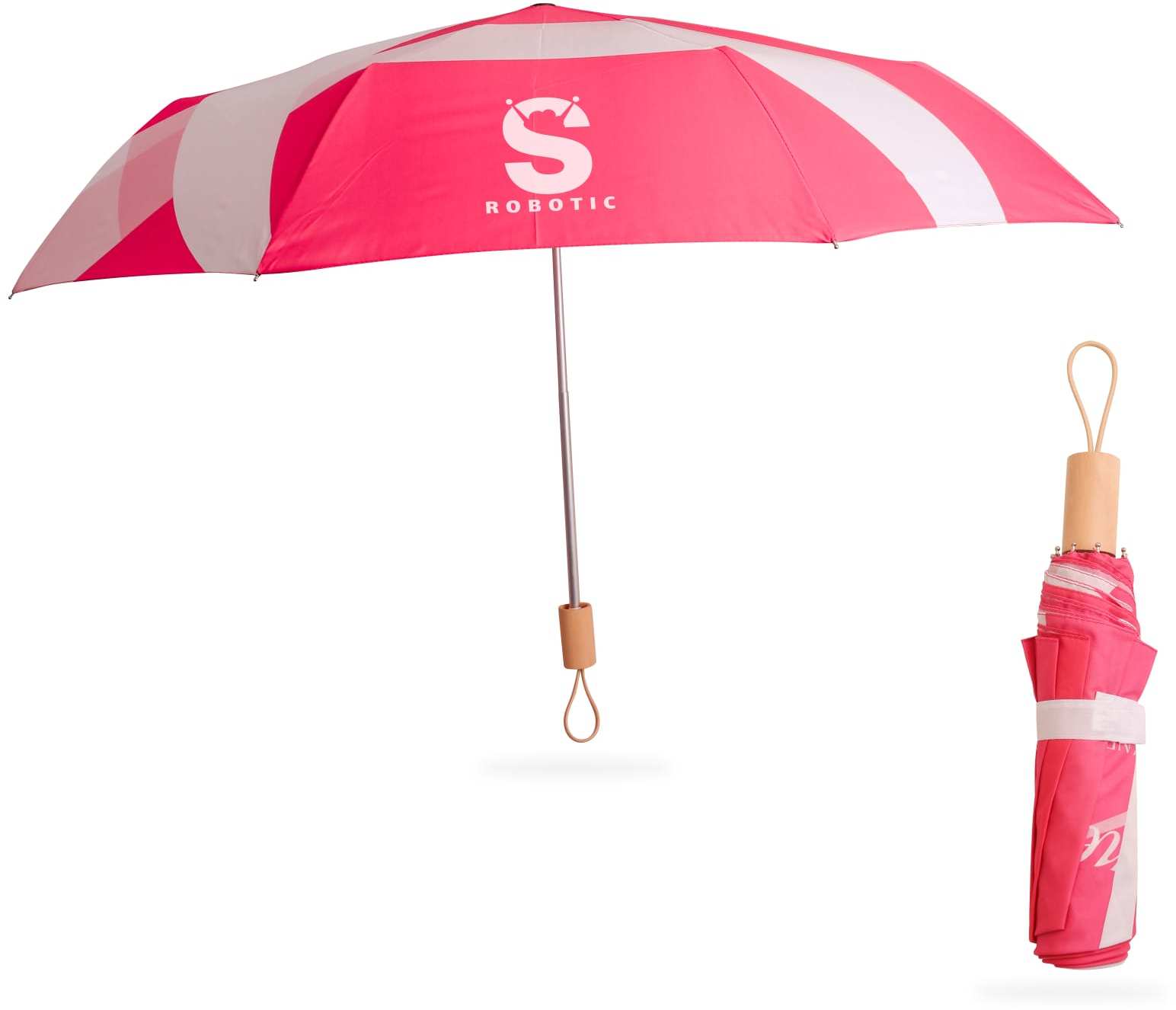 RPET Lightweight Umbrella with Wooden Handle
