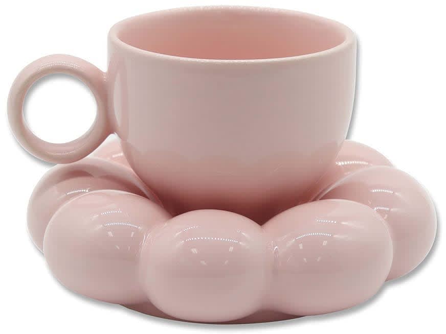 Pink Lottie Mug and Saucer Set