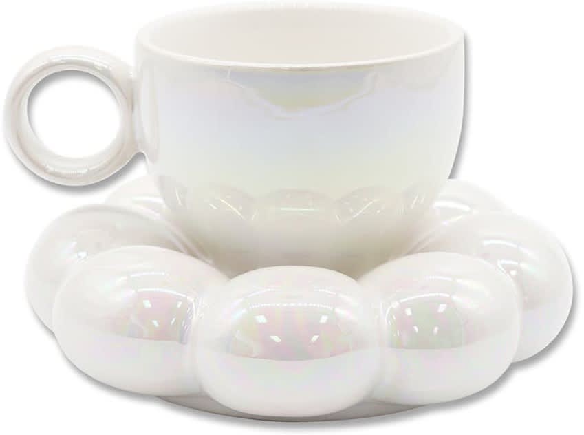 White Lottie Mug and Saucer Set