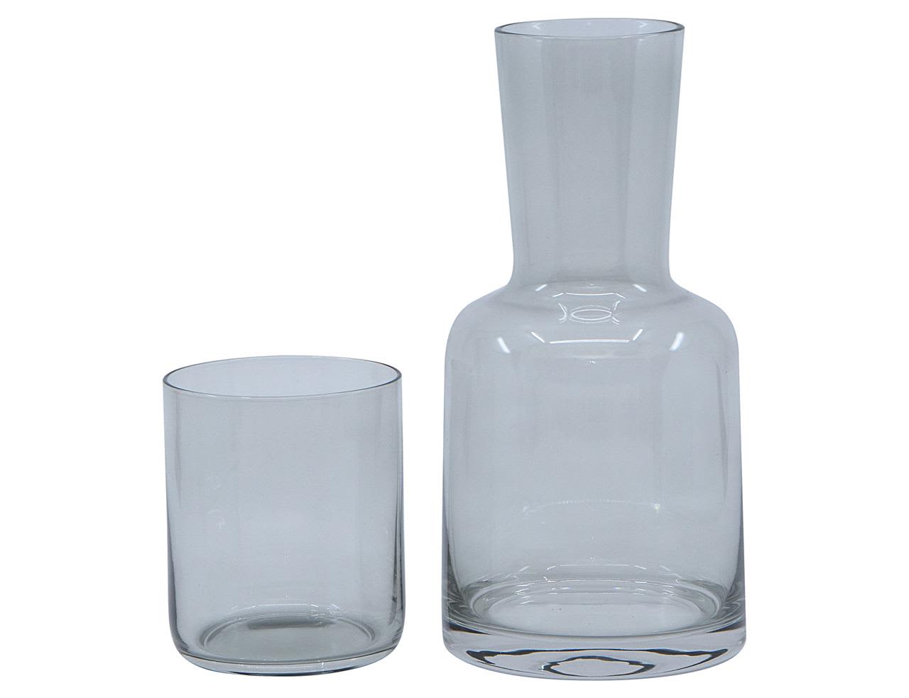 Translucent Smoke Lux Carafe &amp; Tumbler Set