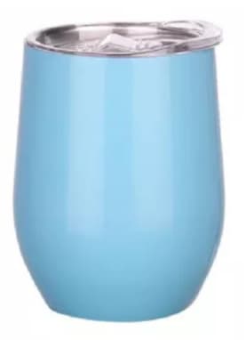 Blue 12oz Double Wall Egg Shaped Coffee Cup