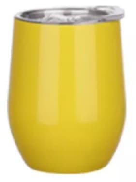 Yellow 12oz Double Wall Egg Shaped Coffee Cup