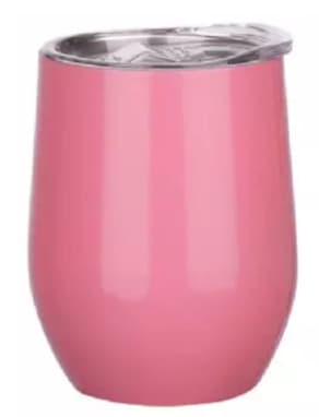 Pink 12oz Double Wall Egg Shaped Coffee Cup