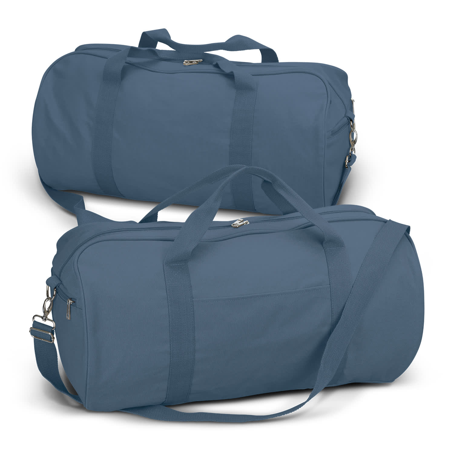 Slate Blue Canvas Duffle Bag