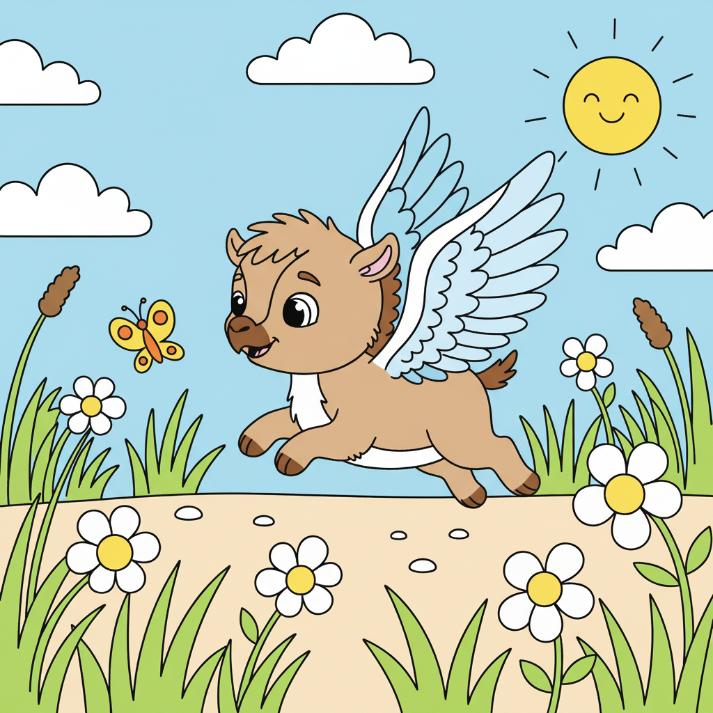 Griffin's Butterfly Chase - Colored Example