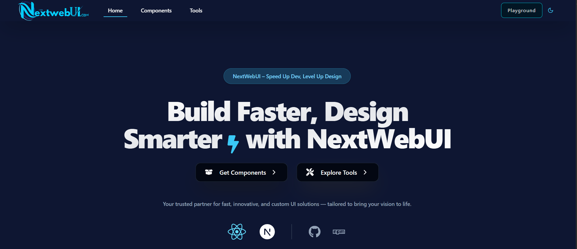Full Stack UI & Tools Project (Nextwebui.com)