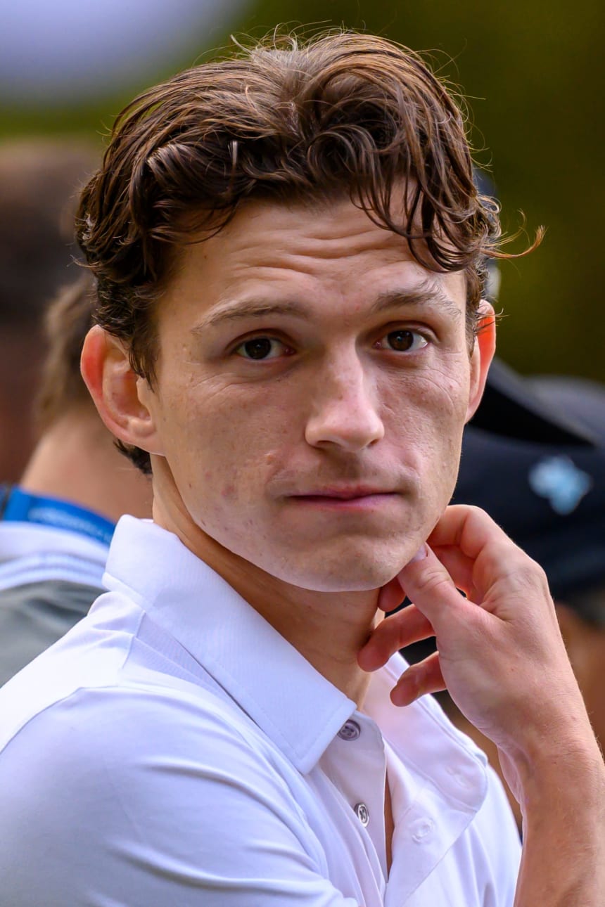 Tom Holland at the pro-am golf event at Wentworth Club in 2023