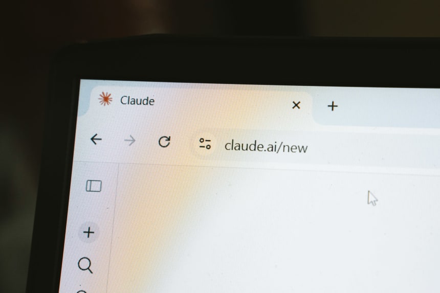 Browser tab open on claude.ai on a laptop screen