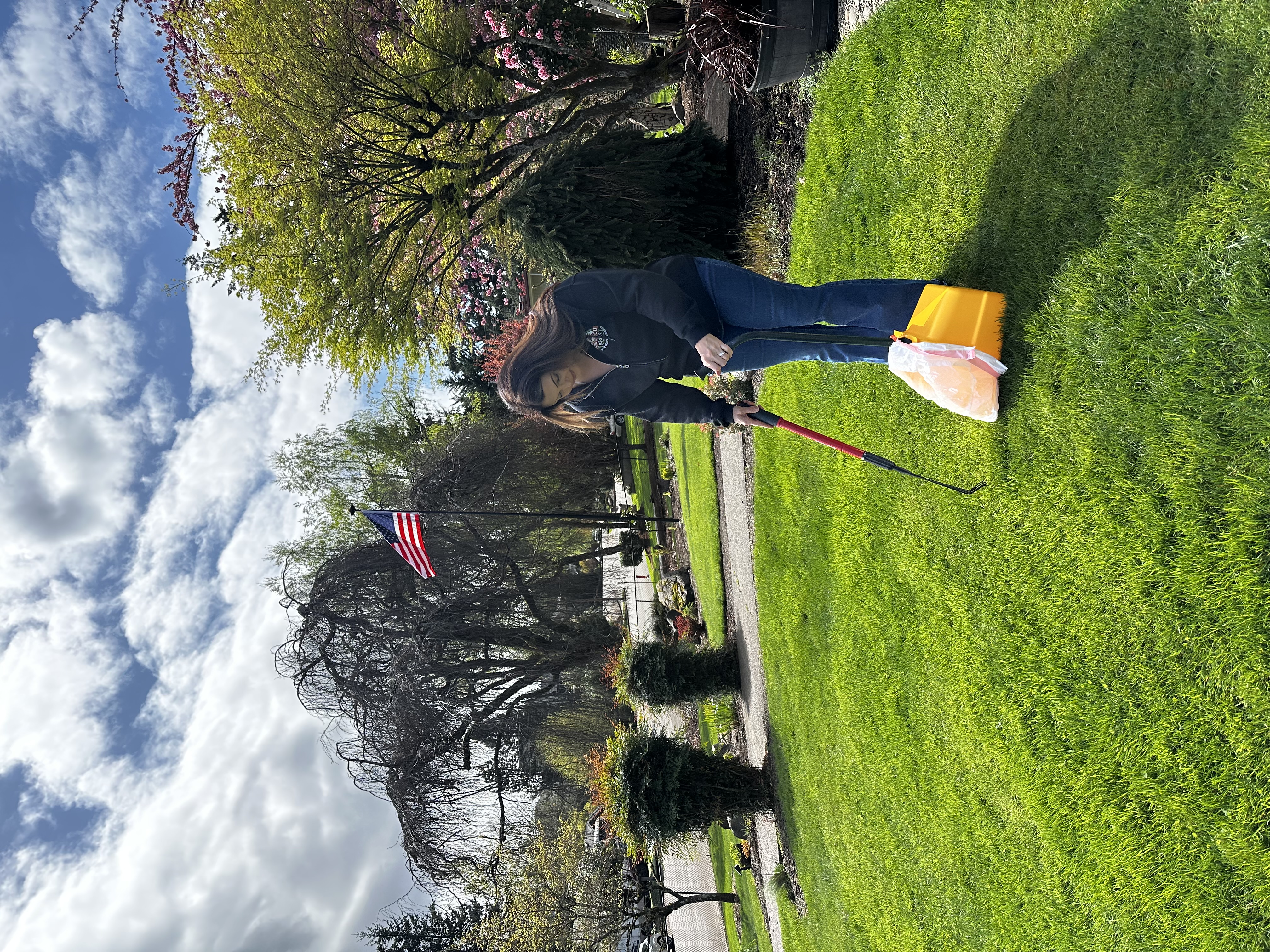 I Got You Poo owner scooping during weekly yard service