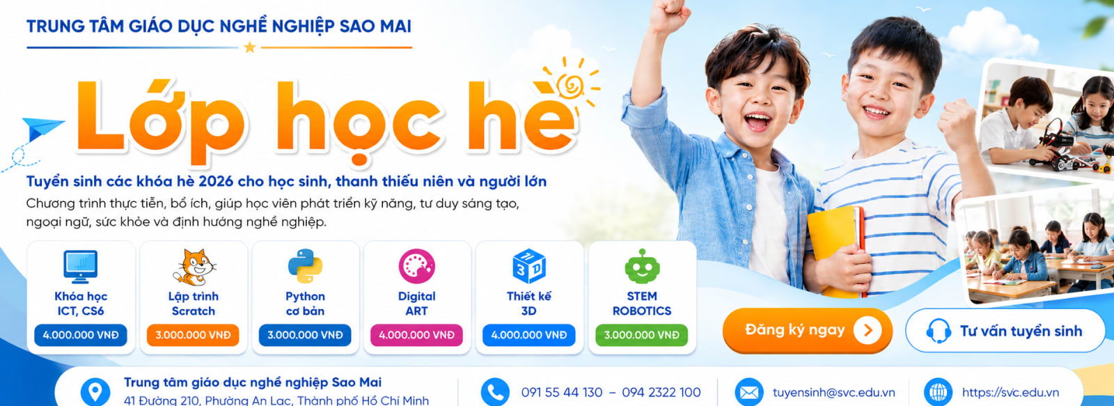 SVTC Sao Mai - Khóa học nghề, tin học, lập trình tại TP.HCM
